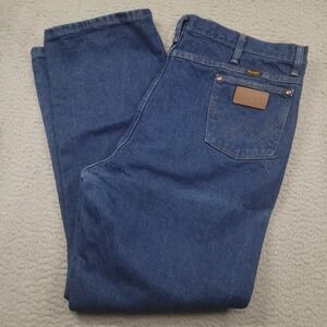 Wrangler Men's 42x32 (41.5x32) Jeans 936PWD Cowboy Cut Blue Denim Slim Lamar
